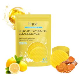 Hoygi Turmeric Acid Cleansing Pad Facial Skin Pore Cleansing, Makeup Remover Gentle Exfoliating Cleansing Pad (Option: 2pcs)