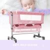 Baby Bassinet Bedside Sleeper 3 in 1 Bedside Crib, Adjustable Portable Bed for Infant/Baby/Newborn,with Mosquito Nets, Large Storage Bag